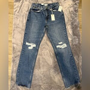 Good American Distressed Blue Jeans